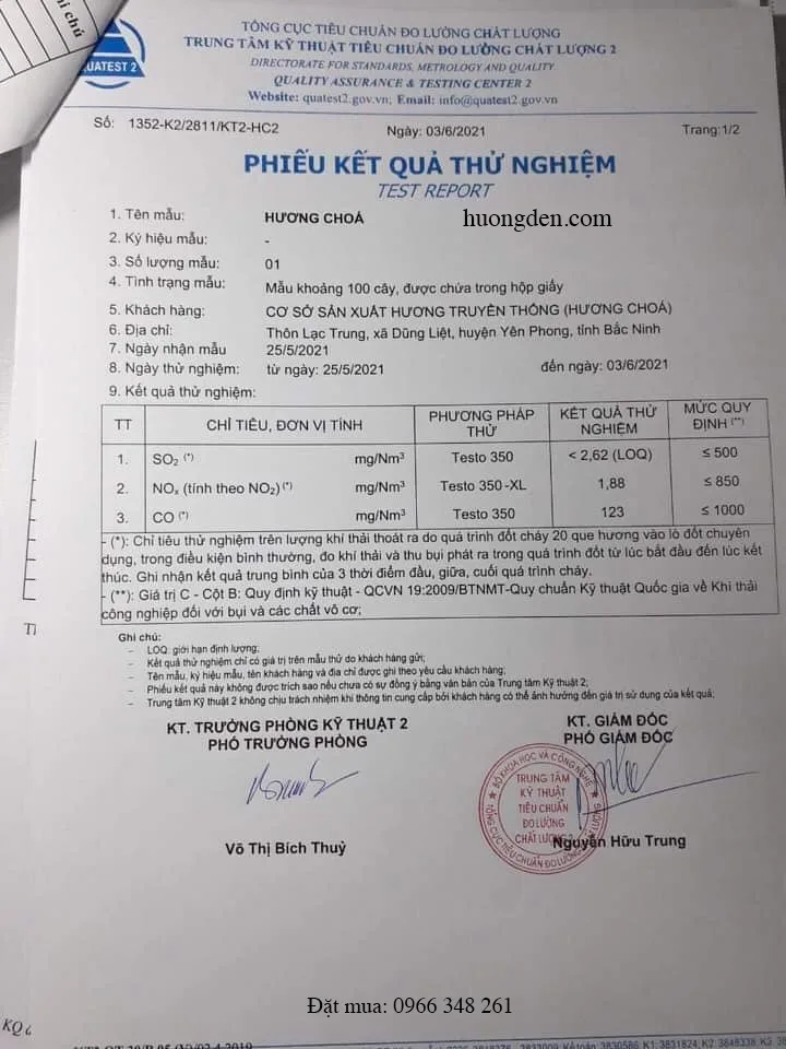 hương đen làng choá ở đâu